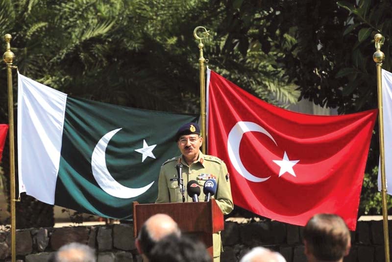 joint chiefs of staff committee chairman general rashad mahmood speaks at the event photo express