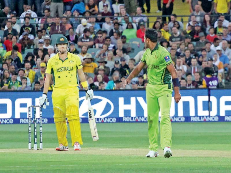 paceman wahab riaz was aggressive perhaps overly so during his initial six over spell and was the only bowler to cause any discomfort to australia photo shafiq malik express