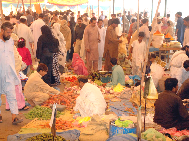 sunday bazaars emerged as open air markets for vegetables fruits poultry meat and other essential commodities to cater to the needs of residents