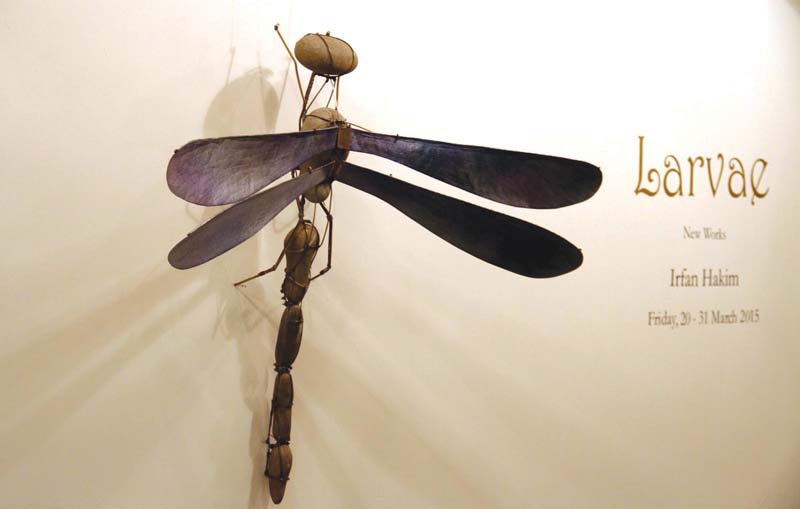 sculptures of insects put on display at the khaas art gallery photo muhammad javed express