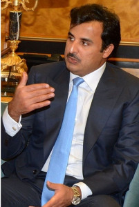 royal guest qatari emir arrives on maiden visit today
