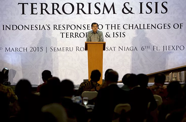 indonesia 039 s vice president jusuf kalla speaks at the opening of a conference on terrorism and islamic state in jakarta march 23 2015 photo reuters indonesia 039 s vice president jusuf kalla speaks at the opening of a conference on terrorism and islamic state in jakarta march 23 2015 photo reuters