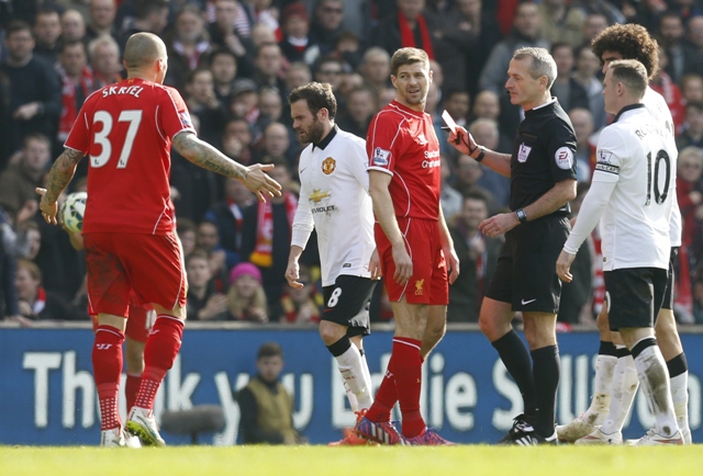 sublime brace manchester united s juan mata scored a brace against liverpool on sunday to end the red s 13 game unbeaten run in the league photo reuters