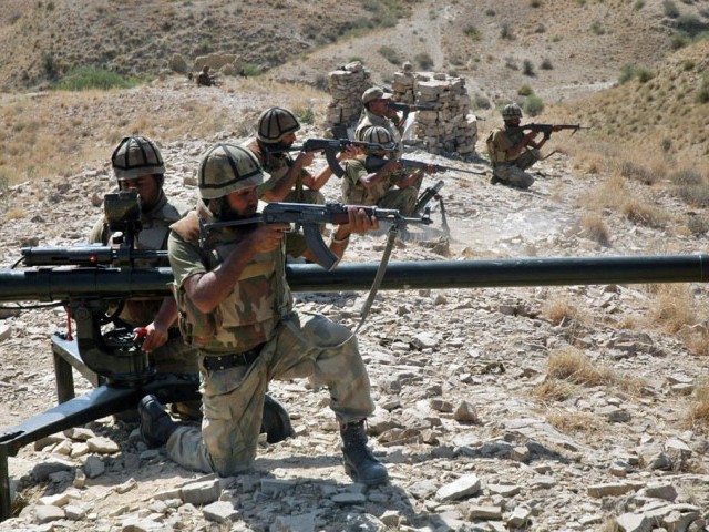 according to ispr more than 80 terrorists had been killed and 100 injured during the current phase of military operations in north waziristan and khyber tribal regions photo afp