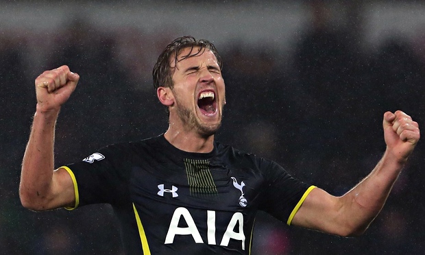 the tottenham hotspur striker harry kane celebrates after the premier league win over swansea photo file afp