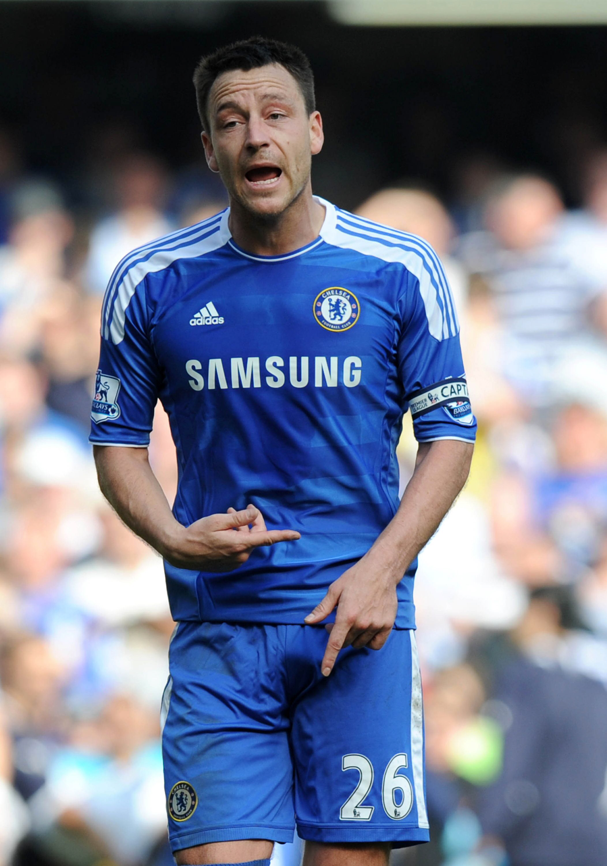 chelsea 039 s english defender john terry gestures during the english premier league football match between chelsea and tottenham hotspur photo file afp