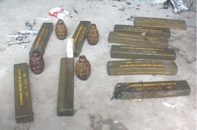 suspects rounded up explosives found in districts
