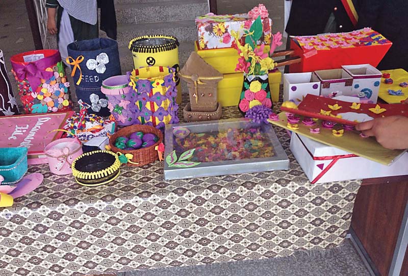 handicrafts made by students photo courtesy government girls postgraduate college