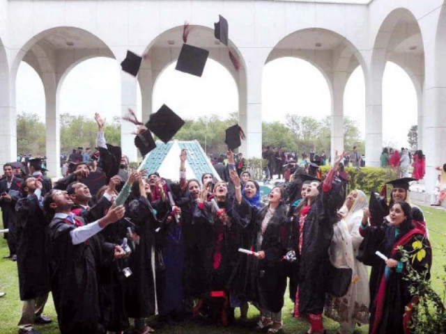students celebrate at the graduation ceremony of the arid agriculture university in rawalpindi on monday photo app students celebrate at the graduation ceremony of the arid agriculture university in rawalpindi on monday photo app
