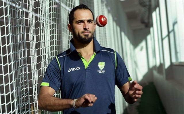 a file photo of fawad ahmed practicing in the nets photo afp a file photo of fawad ahmed practicing in the nets photo afp