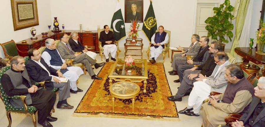 prime minister nawaz sharif chairs a high level meeting to review the overall law and order condition in the country on wednesday april 1 2015 photo pipd