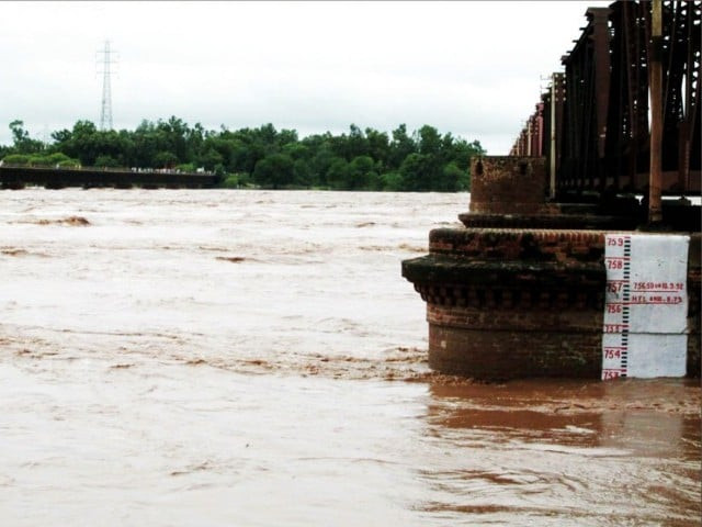 according to the weather advisory water levels in the chenab river may go up to 140 000 to 210 000 cusecs between april 1 and 2 stock image according to the weather advisory water levels in the chenab river may go up to 140 000 to 210 000 cusecs between april 1 and 2 stock image