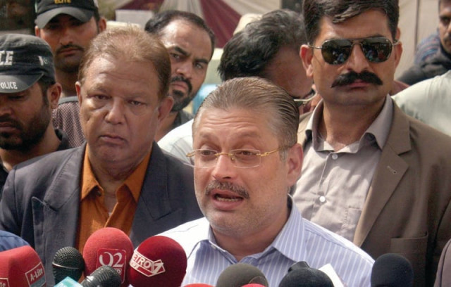 sharjeel memon talks to the media during an anti encroachment campaign in karachi s gulshan area photo inp sharjeel memon talks to the media during an anti encroachment campaign in karachi s gulshan area photo inp