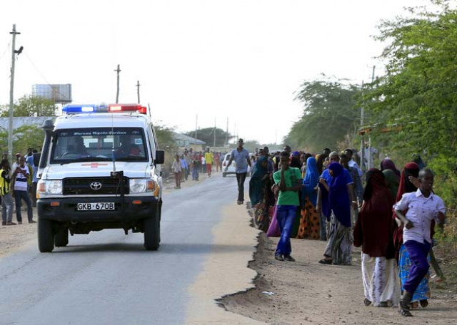 an ambulance is driven to the direction where attackers were holding up at a campus in garissa april 2 2015 photo afp an ambulance is driven to the direction where attackers were holding up at a campus in garissa april 2 2015 photo afp