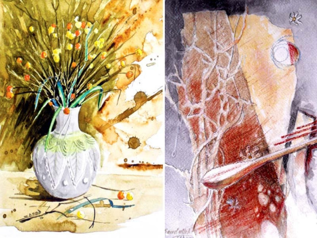 apart from capturing nature and creating abstract paintings saeedullah also works with plaster of paris to make three dimensional objects photo courtesy saeedullah apart from capturing nature and creating abstract paintings saeedullah also works with plaster of paris to make three dimensional objects photo courtesy saeedullah