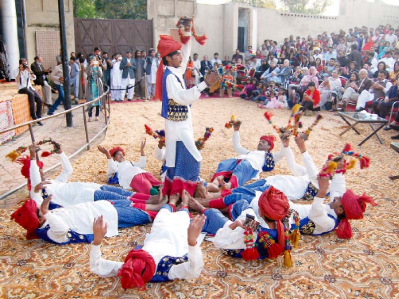 visitors enjoy a dance performance at lok virsa photo muhammad javaid express