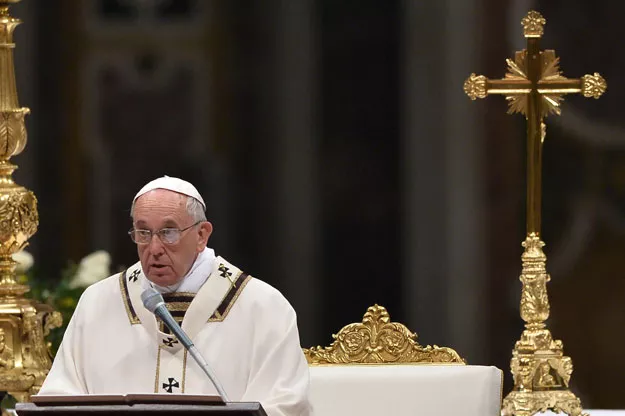 pope francis leads the easter vigil at the st peter 039 s basilica on april 4 2015 in vatican christians around the world are marking the holy week commemorating the crucifixion of jesus christ leading up to his resurrection on easter photo afp pope francis leads the easter vigil at the st peter 039 s basilica on april 4 2015 in vatican christians around the world are marking the holy week commemorating the crucifixion of jesus christ leading up to his resurrection on easter photo afp