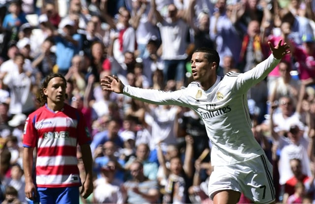 cristiano ronaldo 039 s first ever five goal haul in one match saw real madrid move to within a point of barcelona photo afp cristiano ronaldo 039 s first ever five goal haul in one match saw real madrid move to within a point of barcelona photo afp