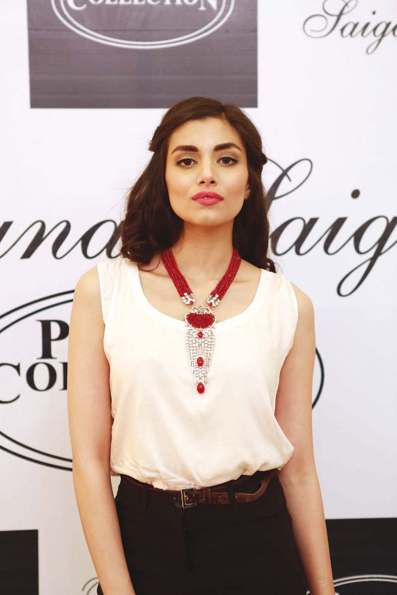 model zara peerzada wears a piece from the collection to the event photo publicity