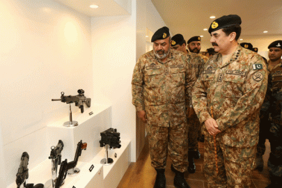 army chief applauds pof for its contribution in developing indigenious weaponry