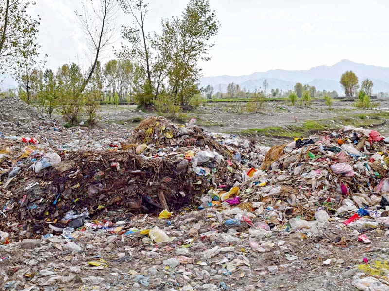 collateral damage waste dumped along swat river worries farmers