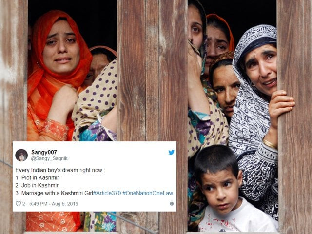 google trends reveal that following the revocation of article 370 there was a drastic increase in indians searching for 039 marry kashmiri girl 039 and 039 buy land in kashmir 039 on google search with new delhi topping the list for the former