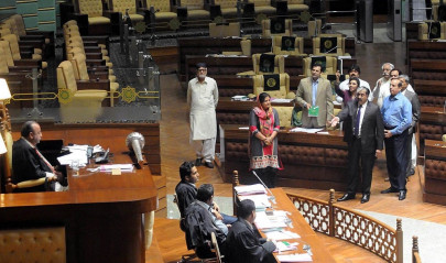 sindh assembly session opposition leader gets into trouble for tearing up rule book sindh assembly session opposition leader gets into trouble for tearing up rule book