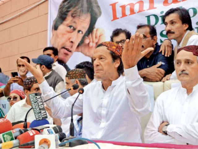during a short visit to hyderabad the pti chief talked about the concerns and complaints of smaller provinces with the federation photo adeel ahmed express during a short visit to hyderabad the pti chief talked about the concerns and complaints of smaller provinces with the federation photo adeel ahmed express