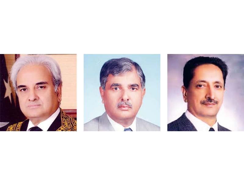 justice nasirul mulk photo file justice amir hani photo file justice ejaz afzal photo file