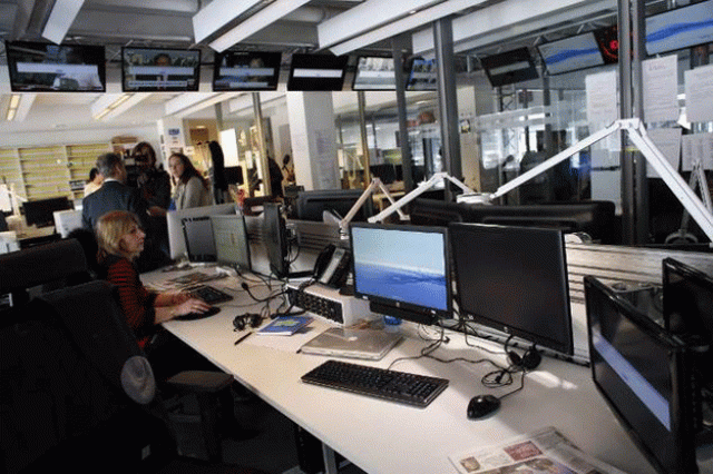 an empty newsroom at tv5monde hqs after the hacking photo afp an empty newsroom at tv5monde hqs after the hacking photo afp