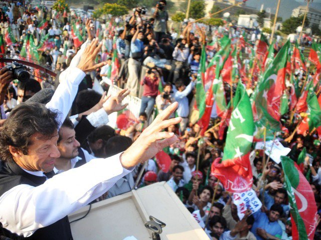 a file photo of pti chief imran khan addressing a rally photo qasim usman