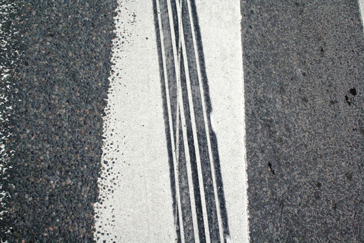 collision between car and motorcycle lead to casualties stock image