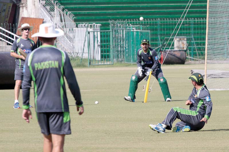 waqar has said that the team needs to improve their fitness and fielding if they are to challenge the best in the world photo shafiq malik express
