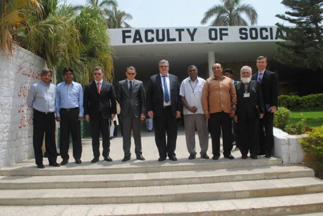 russian ambassador to pakistan he alexey y dedov addresses session at karachi university photo karachi university russian ambassador to pakistan he alexey y dedov addresses session at karachi university photo karachi university