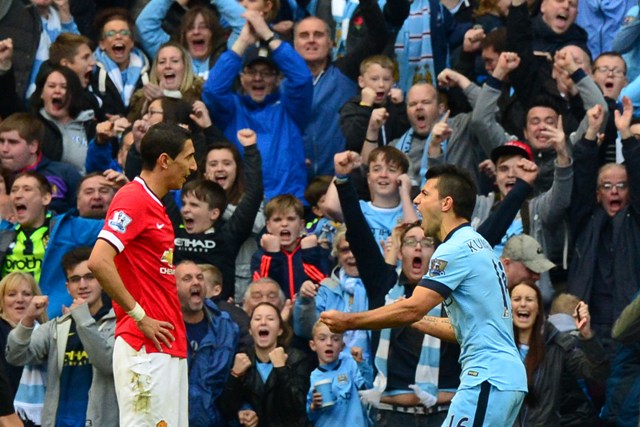 contrasting emotions aguero scored the only goal of the last manchester derby and pellegrini will be hoping his side can emerge with three points from old trafford photo afp