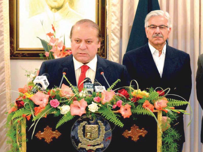 prime minister nawaz sharif addresses the nation on monday photo online