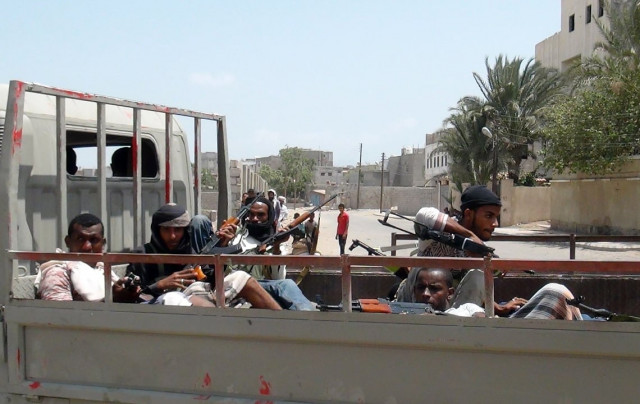 armed yemeni members of the southern separatist movement ride in the back of a truck during reported clashes with huthi rebels in the port city of aden 039 s dar saad suburb on april 14 2015 photo afp armed yemeni members of the southern separatist movement ride in the back of a truck during reported clashes with huthi rebels in the port city of aden 039 s dar saad suburb on april 14 2015 photo afp