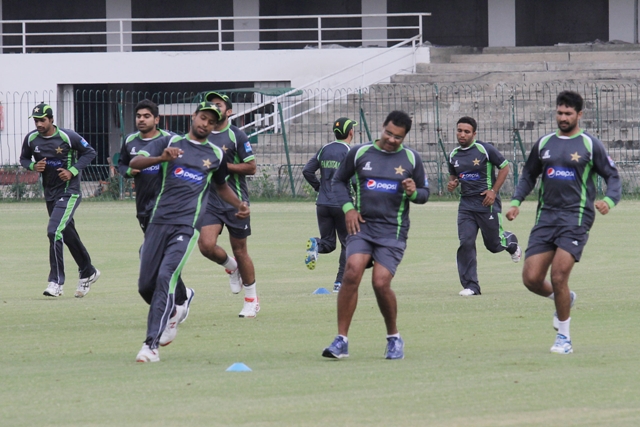 teamwork waqar younis and azhar ali are keen on sticking to the basics and building a healthy team atmosphere tops that list photo shafiq malik express