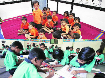 in ahmedabad schools green uniforms for muslims saffron for hindus