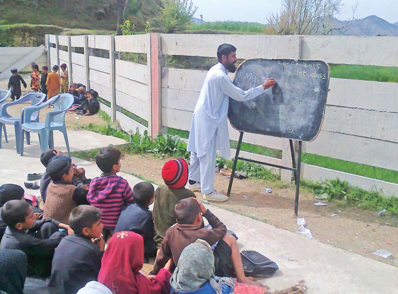 the school was among the 1 200 that were either partially or completely damaged in the 2005 catastrophe photos courtesy noman shah