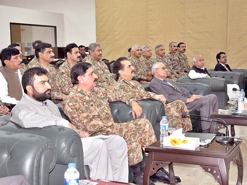 army chief general raheel sharif attends a briefing in quetta photo app