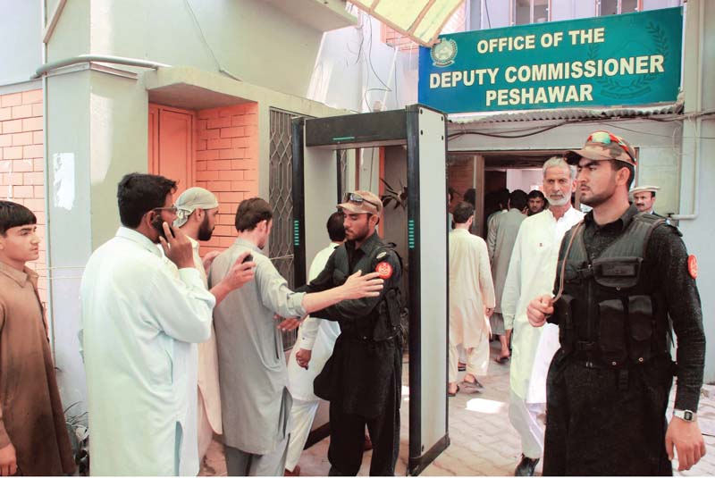 people gather in peshawar to submit nomination papers photo ppi