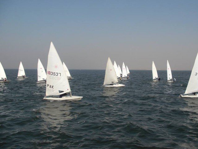 the six member team which includes manager khalid hussian will be leaving to compete at the qualifiers for the nations cup on april 20 in zallaq bahrain photo facebook pakistan sailing team