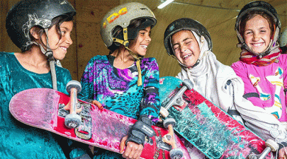 ngo empowers afghan girls through skateboarding