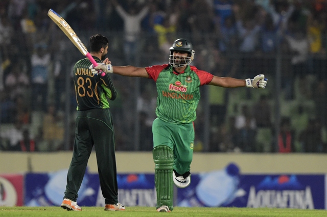man of the match tamim iqbal scored his second consecutive century a run a ball 116 to make light work of the simple 240 run target that the hosts were set with more than 10 overs to spare photo afp