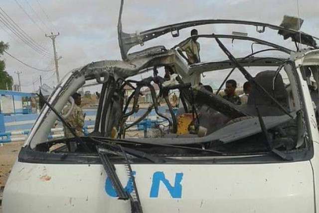 quot the bomb is believed to have been attached to minibus and was detonated near un office quot says police official photo facebook fahad bisle quot the bomb is believed to have been attached to minibus and was detonated near un office quot says police official photo facebook fahad bisle