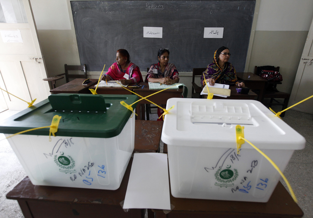 ecp has also barred voters from carrying mobile phone inside the polling stations photo reuters