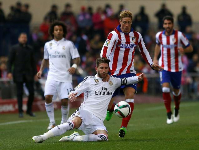 a file photo of atletico madrid facing real madrid photo afp