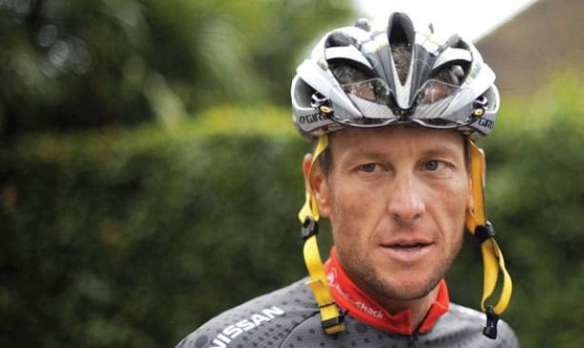 the american who was stripped of his seven tour de france titles for doping plans to go over this year 039 s quot grande boucle quot route one day before the main race with former england footballer geoff thomas photo file the american who was stripped of his seven tour de france titles for doping plans to go over this year 039 s quot grande boucle quot route one day before the main race with former england footballer geoff thomas photo file