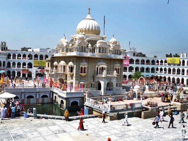 sikh pilgrims pay their respects at gurdwara sri panja sahib in hassanabdal on the occasion of baisakhi festival photo app